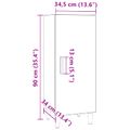 vidaXL Servírovacia skriňa Staré drevo 34,5 x 34 x 90 cm