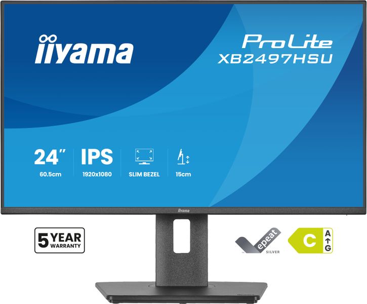 iiyama ProLite/XB2497HSU-B1/23,8''/IPS/FHD/120Hz/4ms/Čierna/5R