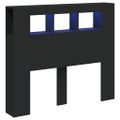 vidaXL Čelo s LED čierne 120x18,5x103,5 cm kompozitné drevo