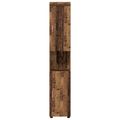 vidaXL Set kabinetov do kúpeľne TULUM Staré drevo 37 x 31,5 x 203 cm