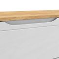 vidaXL Lavica do chodby FLORO Biela 115 x 40 x 45 cm