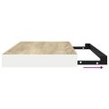 vidaXL Plávajúce nástenné police 2ks dubové a biele 80x23,5x3,8 cm MDF