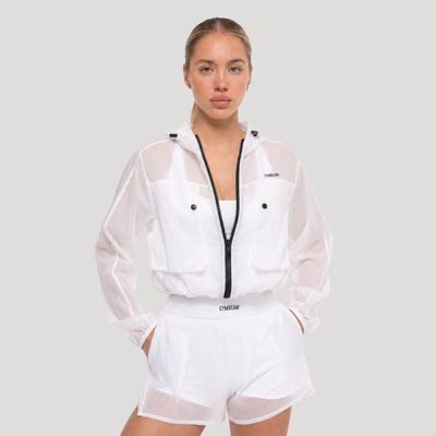 Dámska bunda Flow White - GymBeam, veľkosť S