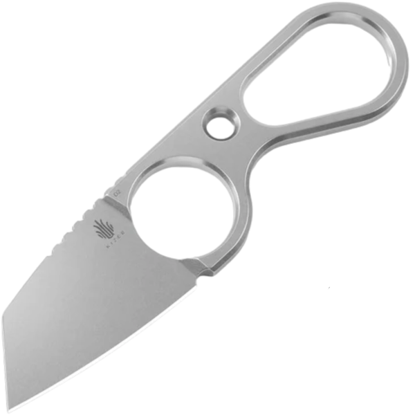 Kizer 1061A1 Bowtie nôž na krk, Stonewash, celooceľový D2, puzdro Kydex