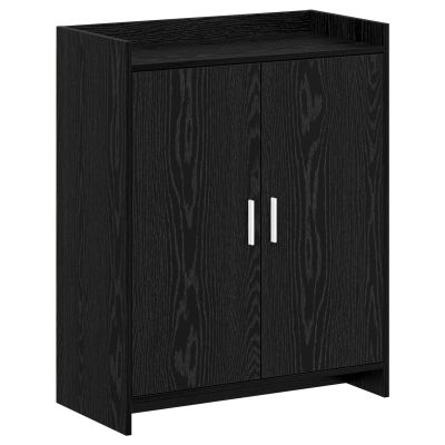 vidaXL Skriňa na topánky Čierny dub 73,5 x 36 x 92 cm Kompozitné drevo