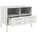 vidaXL TV skrinky 2 ks biele 68x39x50,5 cm oceľ