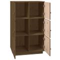 vidaXL Vysoká skrinka medovohnedá 67x40x108,5 cm masívna borovica