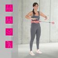 Masážna hula hoop obruč HMS HHW01 so závažím ružová
