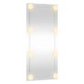 vidaXL Nástenné zrkadlo s LED svetlami 50x100 cm sklo obdĺžnikové