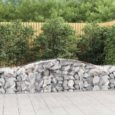 vidaXL Oblúkový gabionový kôš 20 ks 400x50x60/80 cm pozinkované železo