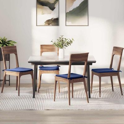 vidaXL Vankúše na sedenie 4 pcs Policajná modrá 40 x 40 x 3 cm Zamat