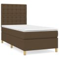 vidaXL Boxspring posteľ s matracom tmavohnedá 100x200 cm látka