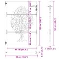 vidaXL Záhradná brána 85x125 cm z kortenovej ocele, dizajn stromu