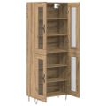 vidaXL Highboard Remeselný dub 69,5 x 34 x 90 cm Kompozitné drevo