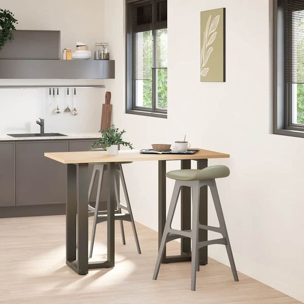 vidaXL Nohy barového stola v tvare T, 2 ks, čierne, 40x35x(90-91) cm, oceľové