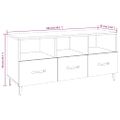 vidaXL TV stolík biely 102x35x50 cm spracované drevo