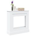 vidaXL Obloženie krbu biele 90x30x90 cm kompozitné drevo