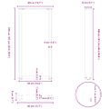 vidaXL Nohy barového stola v tvare U, 2 ks, biele, 40 x (100-101) cm, oceľové