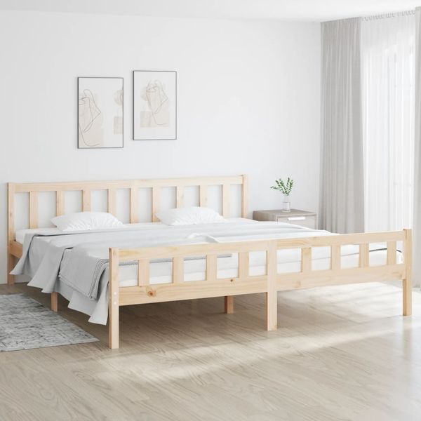 vidaXL Posteľný rám bez matraca, drevený masív 160x200 cm