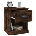 vidaXL Nočné stolíky 2 ks dymový dub 39x39x47,5 cm spracované drevo