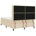 vidaXL Posteľ s pružinovým rámom s vankúšom Krémová 200 x 140 cm látka