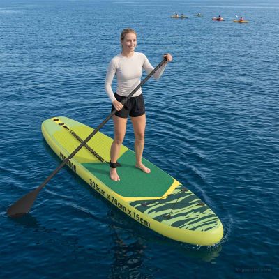 vidaXL Nafukovací paddleboard POSEIDON 305 x 76 x 15 cm Zelená pre
