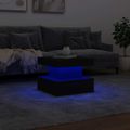 vidaXL Konferenčný stolík s LED svetlami čierny 50x50x40 cm
