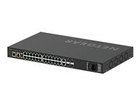 Prepínač - L3 - riadený - 24 x 10/100/1000 (PoE+) + 2 x 10/100/1000 + 4 x 1000Base-X SFP - prúdenie vzduchu zo strany na stranu - Lze montovať do rozvádzača - PoE+ (300 W)