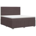 vidaXL Posteľ boxspring s matracom Tmavohnedá 140 x 200 cm Látka