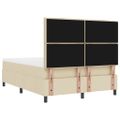 vidaXL Posteľ s pružinovým rámom Krémová 140 x 190 cm látka