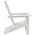 vidaXL Skladacia Adirondack kreslo Biela 80,5 x 74,5 x 92 cm HDPE