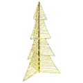 vidaXL Vianočný stromček 240 LED Teplá biela 180 cm Ratan