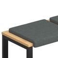 vidaXL Vankúš na lavičku 2 ks Látka Tmavosivá Hĺbka 35 cm