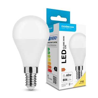 Modee LED Globe Mini žiarovka G45 8,5W E14 806lm teplá biela (ML-G452700K8,5WE14N)