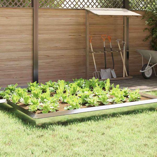 vidaXL Slimáková ohrada 4 pcs Strieborná 50 x 3,5 x 25 cm