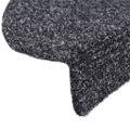 vidaXL Schodové rohože, samolepiace, 15 ks, 56x17x3 cm, tmavošedé, polkruhové