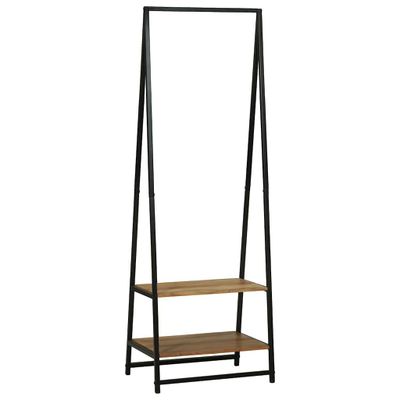 vidaXL Vešiak na oblečenie Čierna 60 x 45 x 180 cm