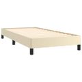 vidaXL Posteľný rám krémový 100x200 cm umelá koža