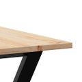 vidaXL Jedálenský stolík v tvare Y 140x80x75 cm borovica a oceľ