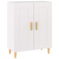 vidaXL Komoda biela 69,5x34x90 cm spracované drevo