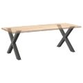 vidaXL Nohy k jedálenskému stolu v tvare X, 2 ks, antracitové, 90 x (72-73) cm, oceľ
