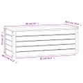 vidaXL Úložný box biely 89x36,5x33 cm masívna borovica