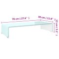 vidaXL TV stojan/stojan pod monitor, sklo, zelený 70x30x13 cm