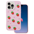 Jahodové puzdro pre iPhone 16 Pro Max 6,9" ružová