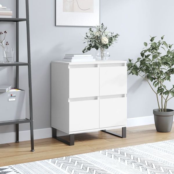 vidaXL Komoda biela 60x35x70 cm spracované drevo