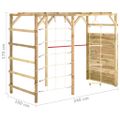 vidaXL Lezecký rám 240x100x170 cm impregnované borovicové drevo