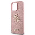 Puzdro Guess pre iPhone 16 Pro 6,3" GUHCP16LHG4SGP Fixed Glitter Big 4G ružové