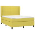 vidaXL Boxspring posteľ s matracom zelená 140x200 cm látka