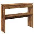 VidaXL Konzolový stolík Old Wood 102x30x80 cm Engineered Wood