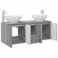 vidaXL Set kabinetov do kúpeľne 3 ks Sivý Sonoma 49,5 x 44,5 x 65 cm